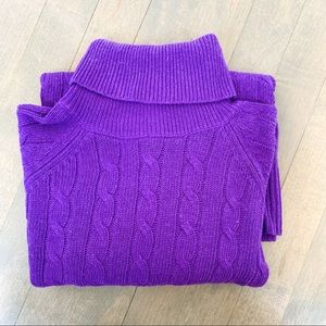 Lauren Ralph Lauren Purple Turtleneck Sweater S